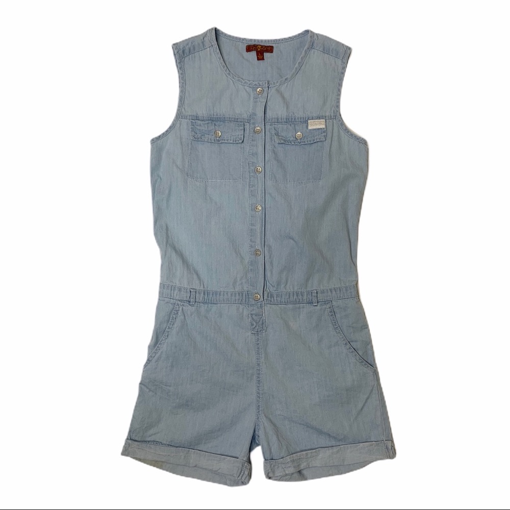 7 For All Man Kind Blue Jean Romper